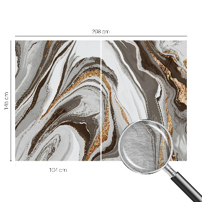 Wallpaper mural for living room with a marble swirls design