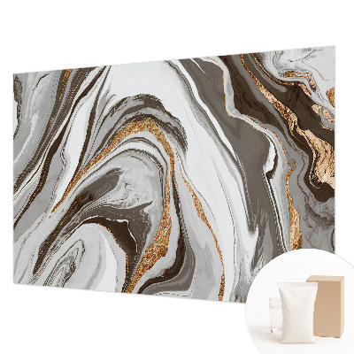 Wallpaper mural for living room with a marble swirls design