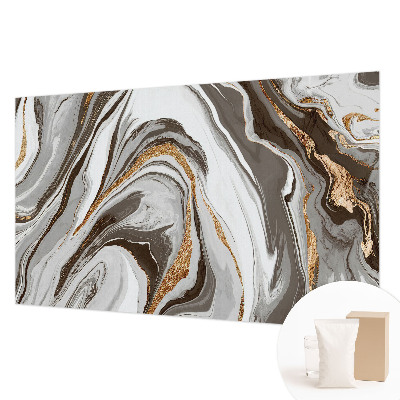Wallpaper mural for living room with a marble swirls design