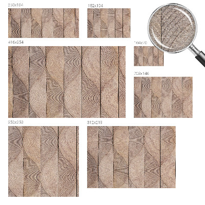 Bedroom wall mural wallpaper with a wood wave pattern