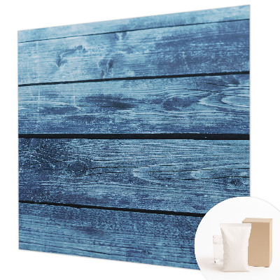 Large wallpaper mural with a rustic floor design