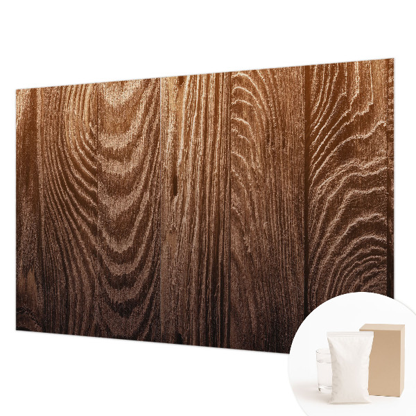 Custom size wall mural with a wooden rings design