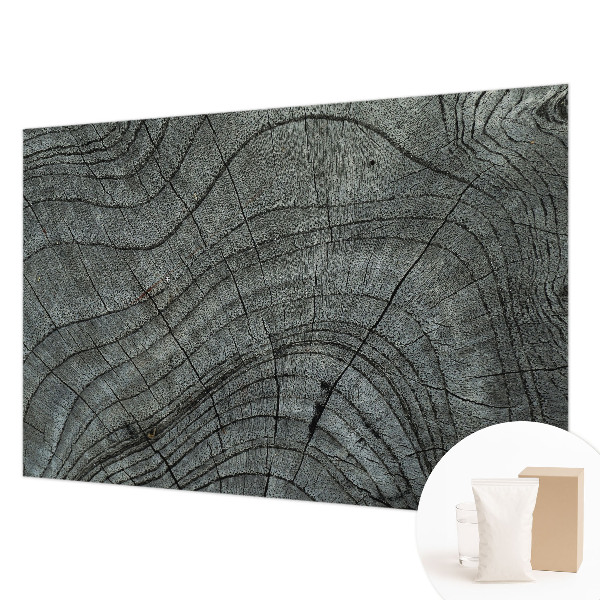 Modern wall mural with a natural wood grain pattern