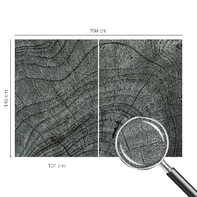 Modern wall mural with a natural wood grain pattern