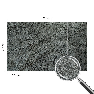 Modern wall mural with a natural wood grain pattern