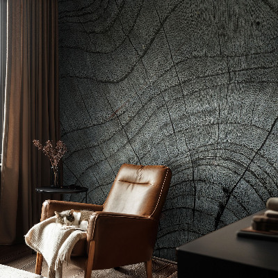 Modern wall mural with a natural wood grain pattern