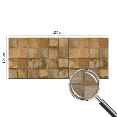 Modern wall mural for living room with a rustic mosaic design