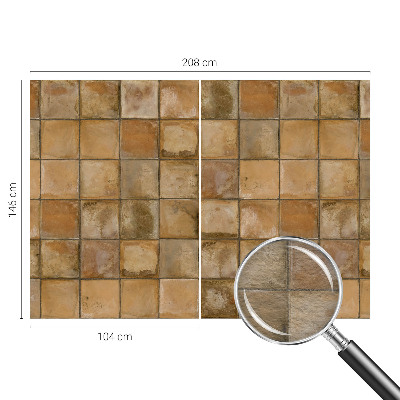 Modern wall mural for living room with a rustic mosaic design