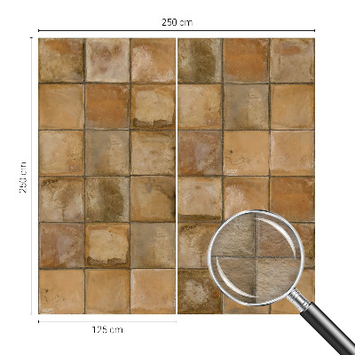 Modern wall mural for living room with a rustic mosaic design