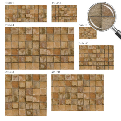 Modern wall mural for living room Rustic mosaic