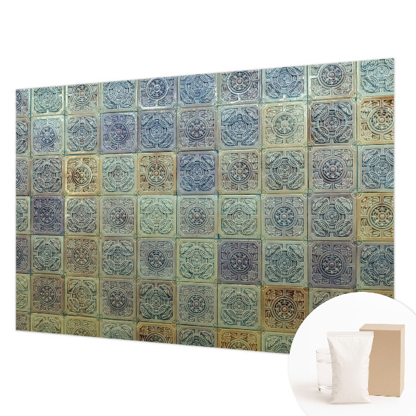 High quality photo wallpaper with a geometric tiles pattern