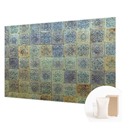 High quality photo wallpaper with a geometric tiles pattern
