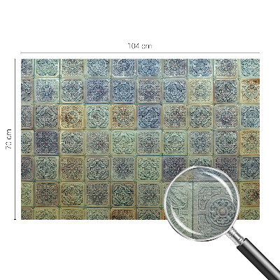 High quality photo wallpaper with a geometric tiles pattern