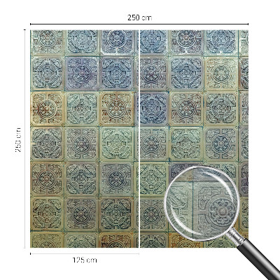 High quality photo wallpaper with a geometric tiles pattern