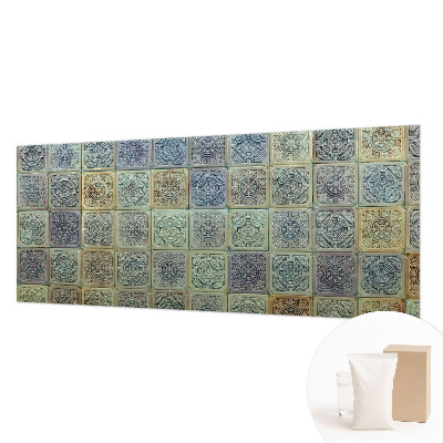 High quality photo wallpaper with a geometric tiles pattern