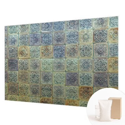 High quality photo wallpaper with a geometric tiles pattern