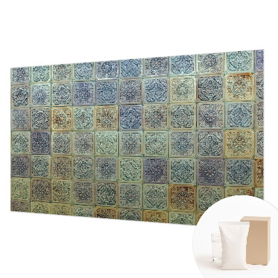 High quality photo wallpaper with a geometric tiles pattern
