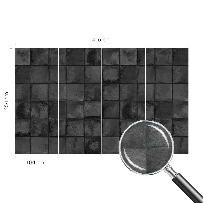 High quality wall mural wallpaper with a gray tiled pattern
