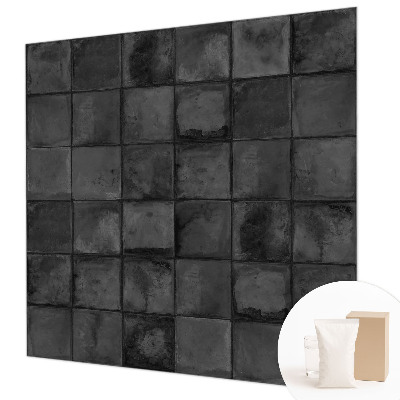 High quality wall mural wallpaper with a gray tiled pattern