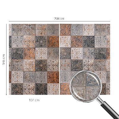 Premium wall mural for bedroom with an ornamental tile pattern