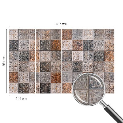 Premium wall mural for bedroom with an ornamental tile pattern