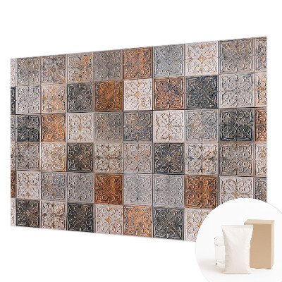 Premium wall mural for bedroom with an ornamental tile pattern