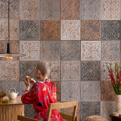 Premium wall mural for bedroom Ornamental tiles