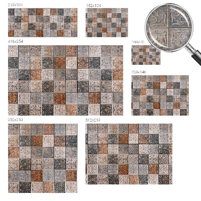 Premium wall mural for bedroom with an ornamental tile pattern