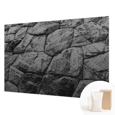 Decorative wall mural for living room with stone textures