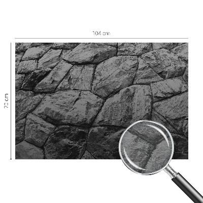 Decorative wall mural for living room with stone textures