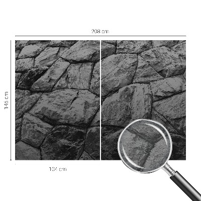 Decorative wall mural for living room with stone textures