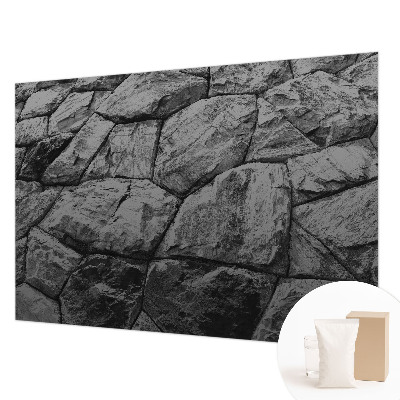 Decorative wall mural for living room with stone textures