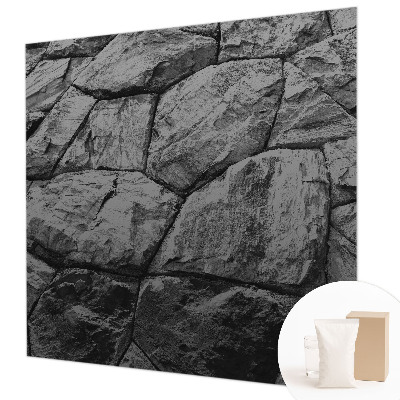 Decorative wall mural for living room with stone textures