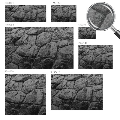 Decorative wall mural for living room with stone textures