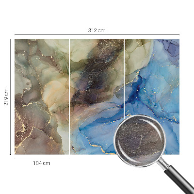 Non-woven photo wallpaper with a colorful abstract design