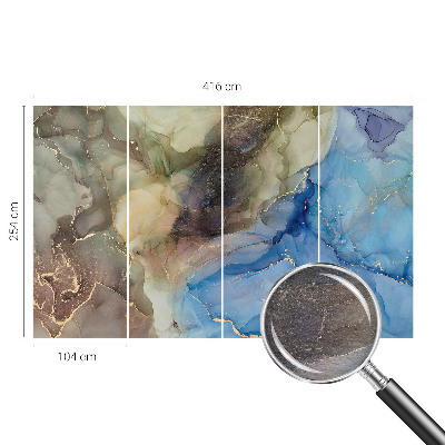 Non-woven photo wallpaper with a colorful abstract design