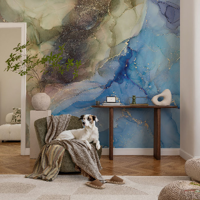 Non-woven photo wallpaper with a colorful abstract design