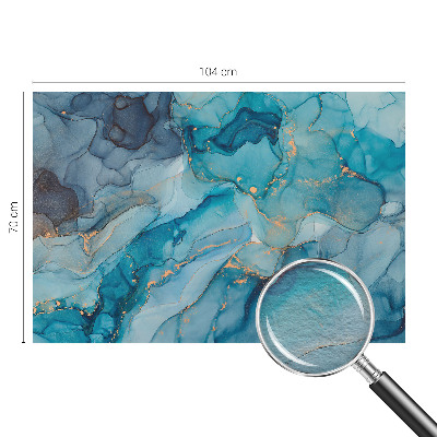Wall mural with a blue abstract design