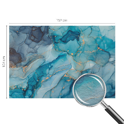 Wall mural with a blue abstract design