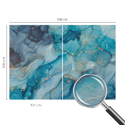 Wall mural with a blue abstract design