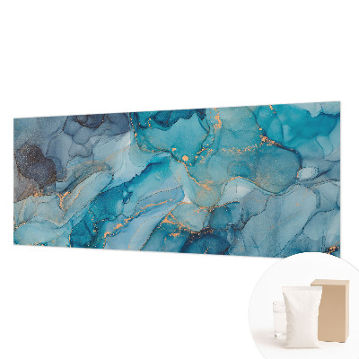 Wall mural with a blue abstract design