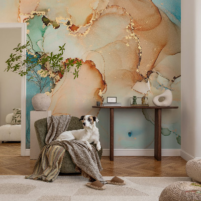 Wallpaper mural with a colorful abstract design