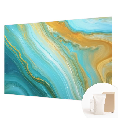 Photo wallpaper with an abstract waves design