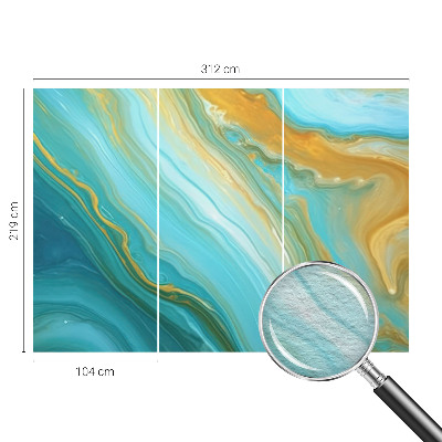 Photo wallpaper with an abstract waves design