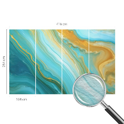 Photo wallpaper with an abstract waves design