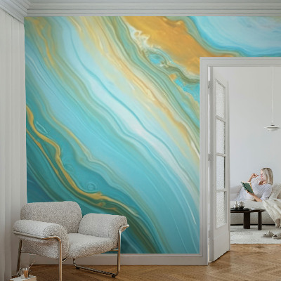 Photo wallpaper with an abstract waves design