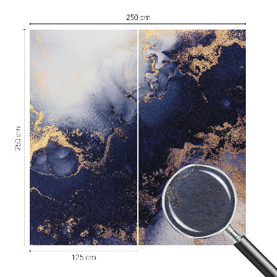 Photo wall mural Navy blue waves