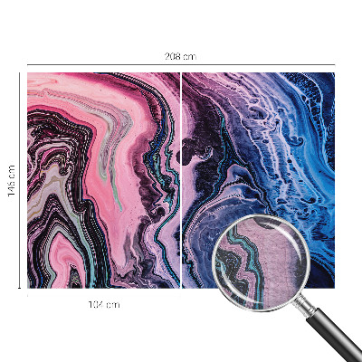 Wall mural for bedroom with colorful swirls