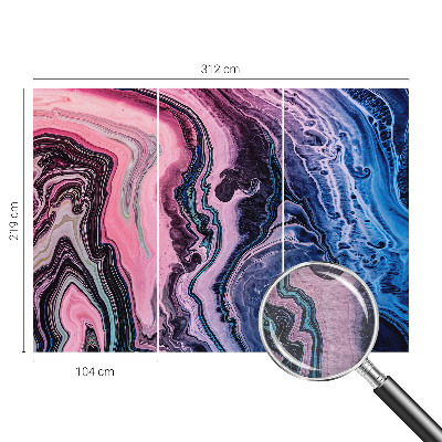 Wall mural for bedroom with colorful swirls