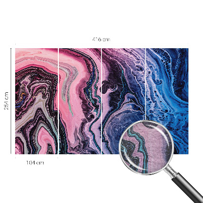 Wall mural for bedroom with colorful swirls